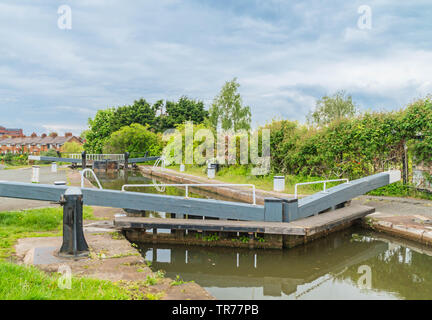 Chemie Schloss mit tollemache Terrasse im Hintergrund, Shropshire Union Canal Chester England UK. Mai 2019 Stockfoto