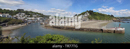 Looe, Cornwall Panorama 2. Stockfoto