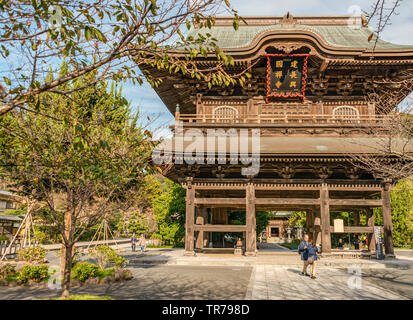 Sanmon Shrine am Kencho-ji Tempel, Kamakura, Japan Stockfoto