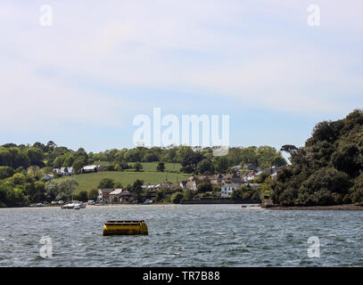 Kleine Weiler Wilcove, Torpoint, Cornwall. Kleine Gemeinde am Ufer des River Tamar und in der Nähe von Anthony House Stockfoto