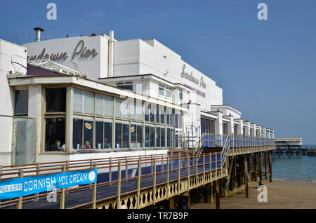 Die culver Pier in Sandown auf der Isle of Wight Stockfoto