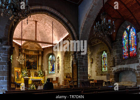 In der Sankt Peter Kirche in Mont Saint-Michel Stockfoto