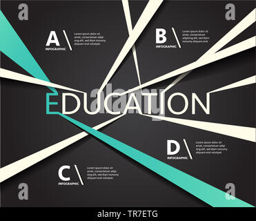 Infografik der Bildung Verbindungslinie. Stockfoto