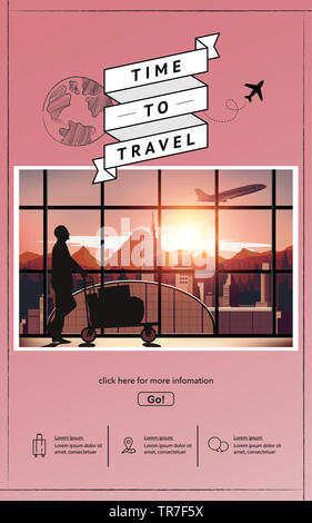 Flughafen Infografik travel vektor design Stockfoto