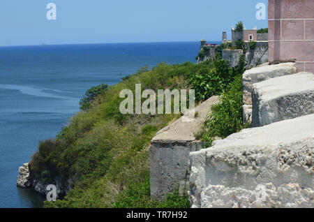 Morro Festung in der Bucht von Havanna, ein Beispiel der spanischen Kolonialzeit defensive Architektur Stockfoto