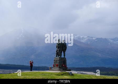 Die Commando Memorial in Lochaber in den schottischen Highlands. An die Männer des Original British Commando Kräfte gewidmet, während des Zweiten Weltkrieges. Stockfoto