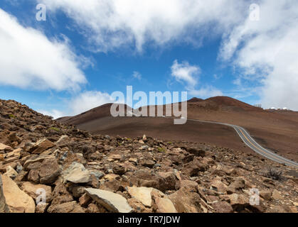 Krater Straße in Haleakala National Park, Maui Stockfoto