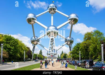 Brüssel Atomium Brussels Square de l'Atomium Boulevard de Centaire Brüssel Belgien Eu Europa Stockfoto