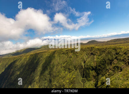 Blick vom Hubschrauber auf der grossen Insel spektakuläre Tour in Hawaii Stockfoto