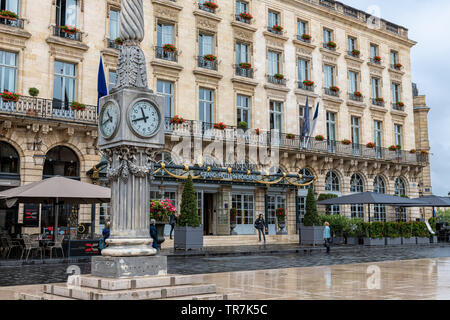 Intercontinental Grand Hotel in Bordeaux, Frankreich mit neoklassizistischen Fassade Stockfoto