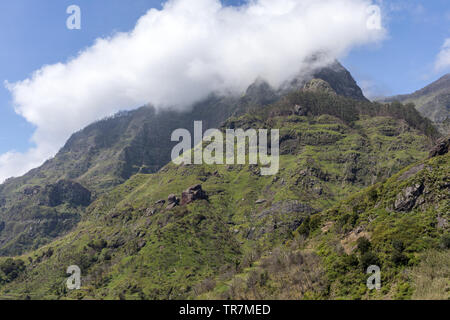 Anzeigen der Pass Boca da encumeada auf der Insel Madeira. Portugal Stockfoto