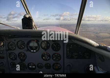 Cockpit des Flugzeugs. Russland Stockfoto