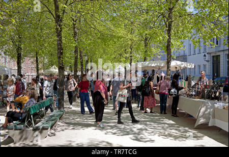 Flohmarkt, Brügge, Belgien, Europa Stockfoto