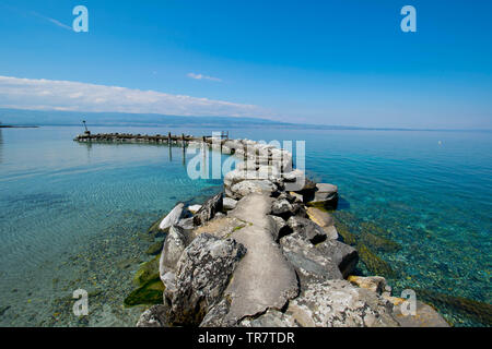 Schönen Genfer See in der Nähe von Yvoire in Frankreich Stockfoto