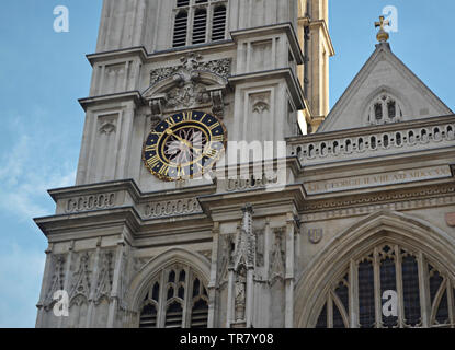 Westminster Abbey ist eine Kirche in London. Es ist in der Stadt von Westminster West im Palast von Westminster gelegen. Stockfoto