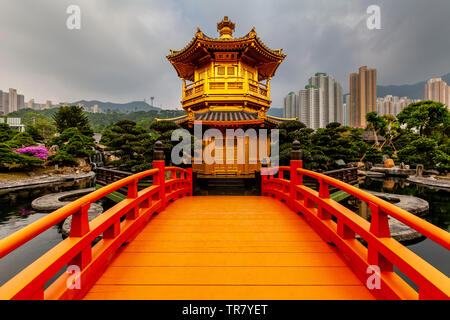 Pavillon der Absolute Perfektion, Nan Lian Garden, Hongkong, China Stockfoto