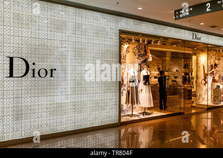 Die Dior Boutique Exterieur, Times Square Shopping Mall, Hongkong, China Stockfoto