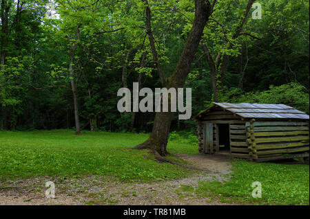 Die Gebäude auf dem Templeton Homestead in Cades Cove Tennessee Stockfoto