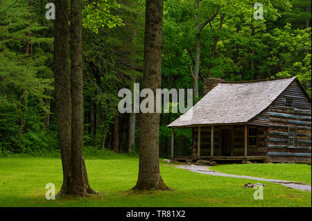 Ein Siedler in Cades Cove Tal in der Great Smoky Mountains Tennessee Stockfoto