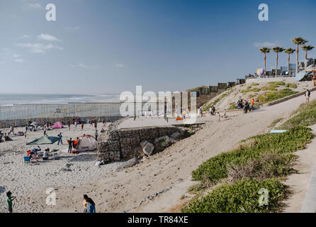 Grenzmauer an Tijuanaa Stockfoto