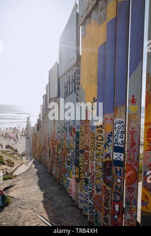 Grenzmauer an Tijuanaa Stockfoto