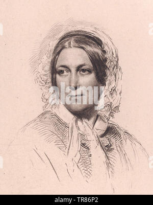 HARRIET MARTINEAU (1802-1876) Englisch Gesellschaftstheoretikers ungefähr 1840 Stockfoto