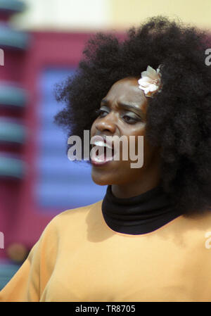 Gospel Sänger, Walt Disney Studios Park, Paris, Frankreich Stockfoto