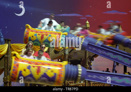 Les Tapis Volants, aka fliegenden Teppichen über Agrabah, Walt Disney Studios Park, Paris, Frankreich Stockfoto