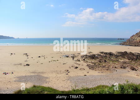 Baie des Trepasses Strand in Cleden Cap Sizun Stockfoto