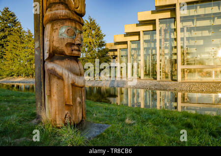 Arthur Erickson konzipiert, Museum für Anthropologie, Universität von British Columbia, Vancouver, British Columbia, Kanada Stockfoto