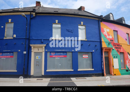 Mai 2019 - Guildford Halbmond in Cardiff, ein historischer Teil der Stadt jetzt bei Sanierung. Stockfoto