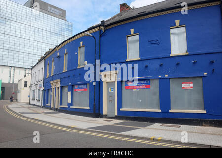 Mai 2019 - Guildford Halbmond in Cardiff, ein historischer Teil der Stadt jetzt bei Sanierung. Stockfoto