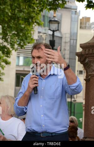 Senden nationale Krise hielt eine Kundgebung vor dem Parlament Sq, nachdem er in einer Petition zu 10 Downing am Donnerstag, den 30. Mai 2019. Stockfoto