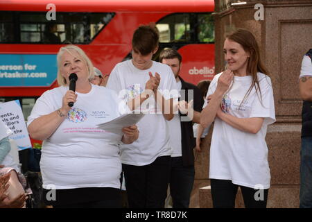 Krise Rallye senden im Parlament Platz Donnerstag, 30. Mai 2019. Stockfoto