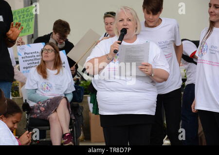 Krise Rallye senden im Parlament Platz Donnerstag, 30. Mai 2019. Stockfoto