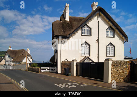 UK, Devon, Sidmouth, Clifton, die Rundumleuchte Cottage Stockfoto