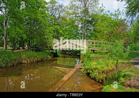 UK, Devon, Sidmouth, die byes, Fluss Sid und Zyklus Brücke Stockfoto