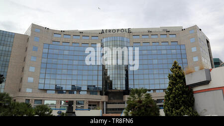 Frankreich, Alpes Maritimes, Nice, Aeropole, Porte de l'Arenas, International Business Center, moderner Architektur. Stockfoto