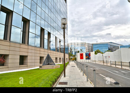 Frankreich, Alpes Maritimes, Nice, Aeropole, Porte de l'Arenas, International Business Center, moderner Architektur. Stockfoto