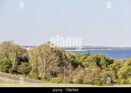 Landschaft von Shelter Island, NY mit Blick auf die North Fork Stockfoto