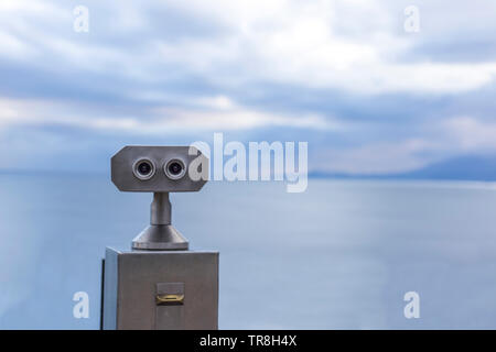 An der Küste von Antalya, Ferngläser der Landschaft Stockfoto