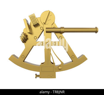 Marine Sextant Navigation isoliert Stockfoto