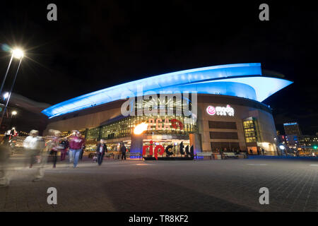 Portland, Erz/USA - März 2019: Moda Center - Die primäre Indoor Sports Arena in Portland, Oregon, USA. Stockfoto