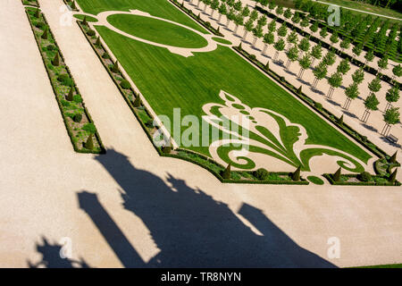 Die französischen Gärten am Königlichen Schloss von Chambord, Tal der Loire, Loir-et-Cher Abteilung, Center-Val de Loire, Frankreich, Europa