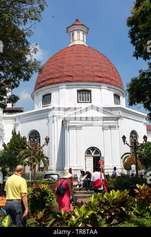 Die evangelische Kirche in Semarang Blenduk auf Java, Indonesien Stockfoto