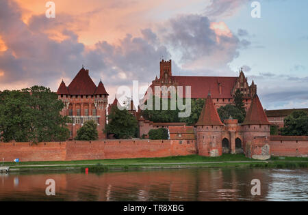 Schloss des Deutschen Ordens in Marienburg. Woiwodschaft Pommern. Polen Stockfoto