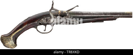 Die Osmanische flintlock Pistol, 19. Jahrhundert glatten Lauf im