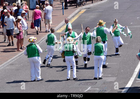 Morris Dancers at Folk on the Quay 2018 in Poole, Dorset Stockfoto