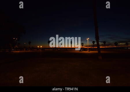 California Beach bei Nacht Stockfoto