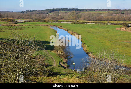 Des Flusses Piddle oder Trent, aus dem Norden Wände in Wareham gesehen Stockfoto